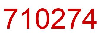Number 710274 red image
