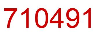 Number 710491 red image