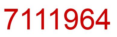 Number 7111964 red image