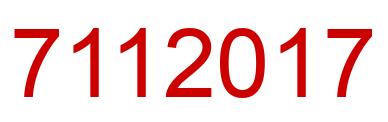 Número 7112017 imagen rojo