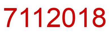Número 7112018 imagen rojo