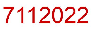 Número 7112022 imagen rojo