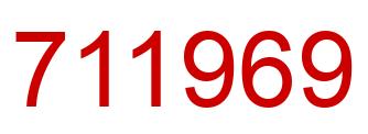 Número 711969 imagen rojo