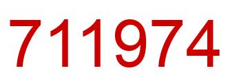 Número 711974 imagen rojo