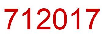 Number 712017 red image