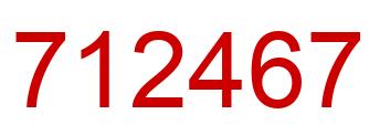 Number 712467 red image