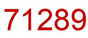 Número 71289 imagen rojo
