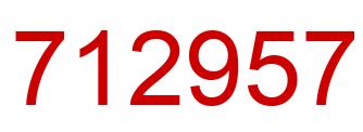 Number 712957 red image