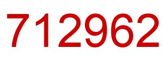 Number 712962 red image