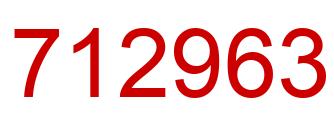 Number 712963 red image
