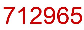 Number 712965 red image