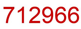 Number 712966 red image