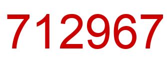Number 712967 red image