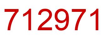 Number 712971 red image