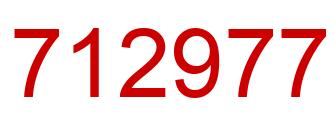 Número 712977 imagen rojo