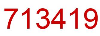 Número 713419 imagen rojo
