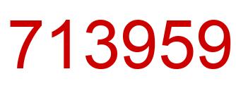 Number 713959 red image