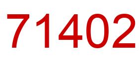 Number 71402 red image