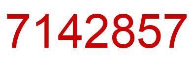 Number 7142857 red image