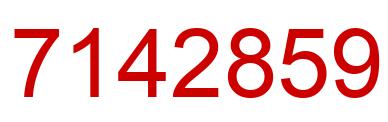 Number 7142859 red image