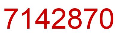 Number 7142870 red image