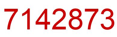 Number 7142873 red image