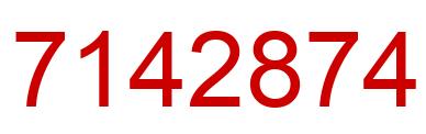 Number 7142874 red image