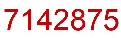 Number 7142875 red image
