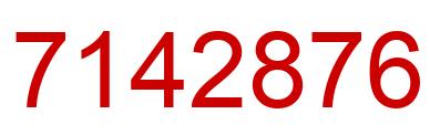 Number 7142876 red image