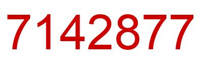 Number 7142877 red image