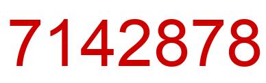 Number 7142878 red image