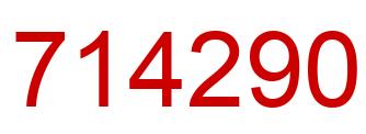 Number 714290 red image