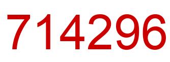 Number 714296 red image