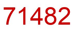 Number 71482 red image