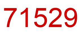 Number 71529 red image