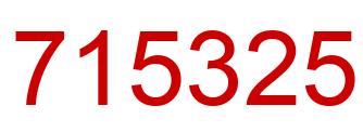 Number 715325 red image