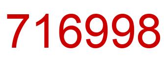 Number 716998 red image