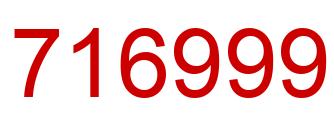 Number 716999 red image