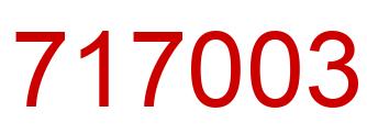 Number 717003 red image