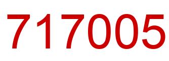 Number 717005 red image