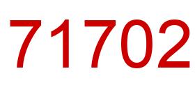 Number 71702 red image