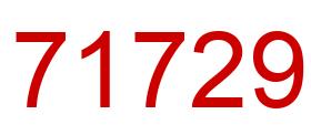Number 71729 red image