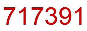 Number 717391 red image