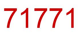 Number 71771 red image