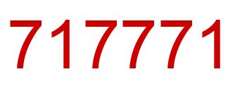 Number 717771 red image