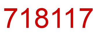 Número 718117 imagen rojo