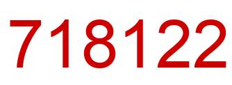 Número 718122 imagen rojo
