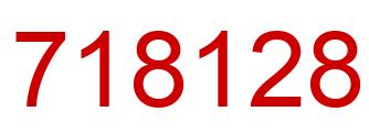 Número 718128 imagen rojo