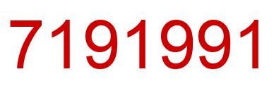 Número 7191991 imagen rojo