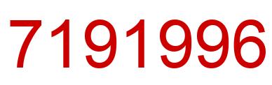 Number 7191996 red image